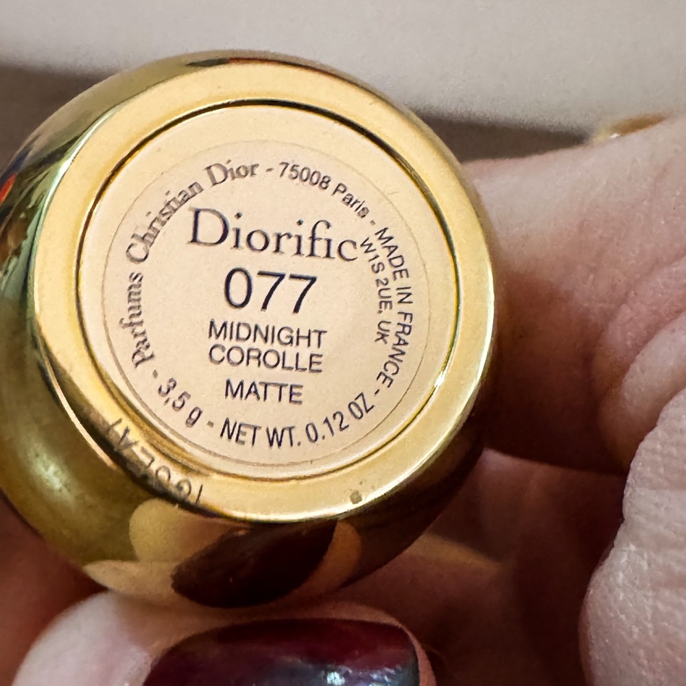 Christian Dior Limited Edition Diorific Lipstick in Midnight Corolle Matte 077 - Picture 4 of 4